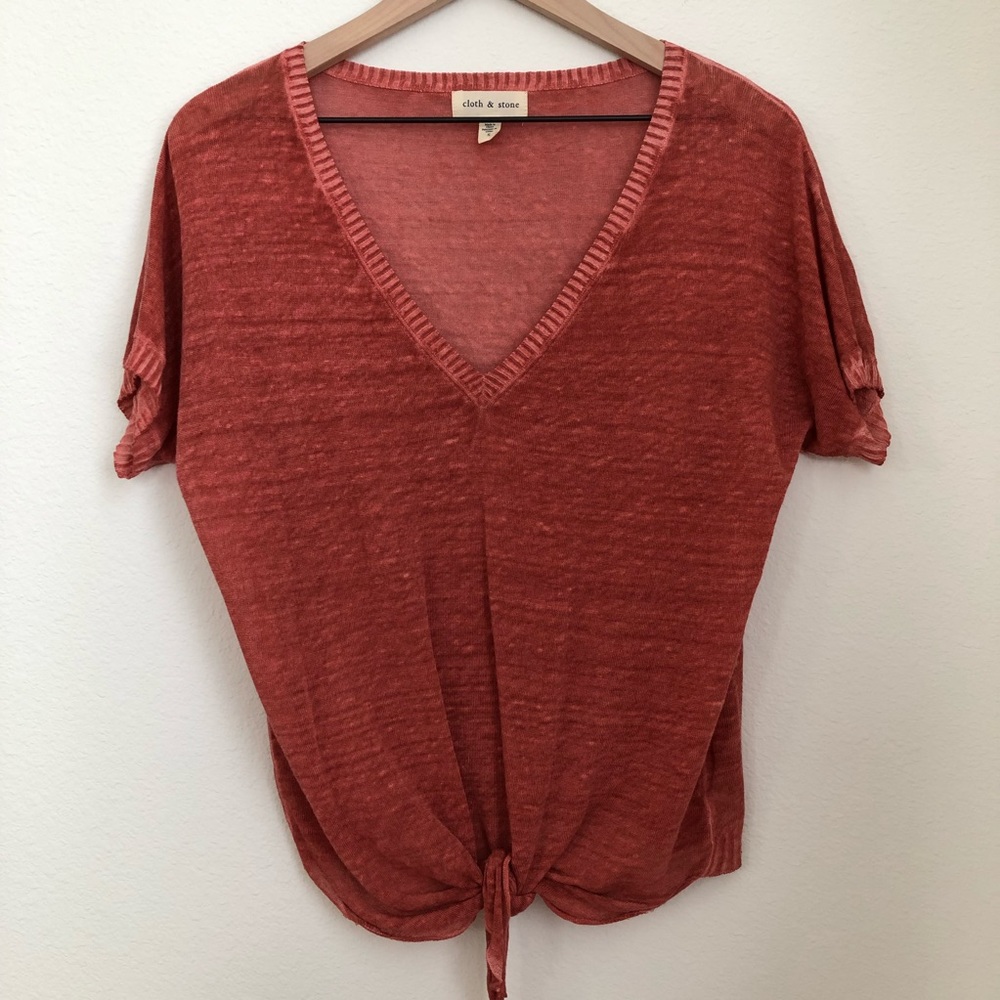 Anthropologie Cloth & Stone Lightweight Linen Top